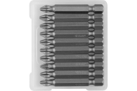 Биты кованые хромомолибденовая сталь тип хвостовика C 1/4" PH2 25 мм. 10шт. ЗУБР МАСТЕР