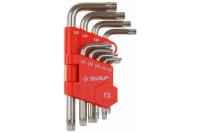 Набор коротких имбусовых ключей 9 шт ЗУБР