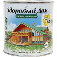 Деревозащитное средство Здоровый дом еловая зелень 0,8 л. 