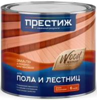 Эмаль для пола и лестниц ПРЕСТИЖ АУ быстросохнущая, глянцевая, желто-коричневая 1,9 кг