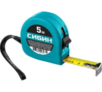  Рулетка в пластиковом корпусе 5*19 мм СИБИН 