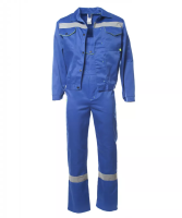 Костюм мужской Докер-2 с СОП куртка, полукомбинезон цвет: василёк, лимон р. 128-132/170-176