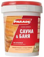 Лак для саун акриловый 0,9 л. полуматовый PARADE L30  