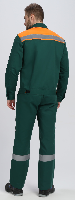 Костюм ИТР СОП IMP (тк.Саржа,250) брюки, т.зеленый/оранжевый р. 48-50/170-176