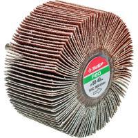 Круг шлиф ЗУБР МАСТЕР веерный лепестковый, на шпильке, тип КЛО, Р80, 40*80мм