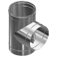 Тройник 150 - 90 - нерж. 0,8 мм