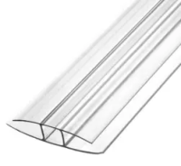 Профиль соединительный для поликарбоната 10-12 мм 6 м. прозрачный