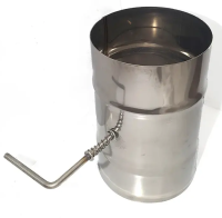 Шибер-поворотный диам. 115 мм. 0,15м нерж.