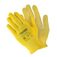 Перчатки Для садовых работ МИКРОТОЧКА, полиэстер, ПВХ-точка, микс цветов в и/у, 9(L), Fiberon