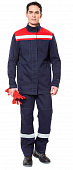 Костюм сварщика зимний Велд-СОП 1 кл.защиты, брюки, т.синий/красный  р. 52-54/182-188