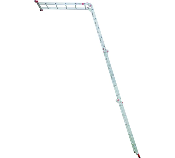 Лестница-трансформер алюминиевая 4*5 перекладин ширина 400 мм Новая высота NV 3320 черная