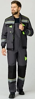 Костюм Ховард-2 (тк.Смесовая,240) п/к, т.серый/черный/лимонный р. 56-58/182-188