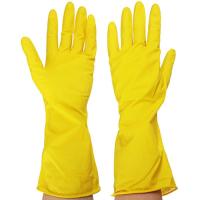 Перчатки латексные хоз. Для деликатной уборки (L) желтые Komfi