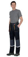 Брюки "РОДОС"-Р темно-серые с черным р. 88-92/182-188 (ЧЗ)