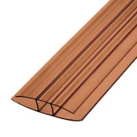 Профиль соединительный для поликарбоната 4-6 мм 6 м. коричневый