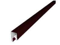 Планка П-образ. заборная 17 0,4 с пленкой RAL 3005 красное вино 2 м.