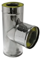 Сэндвич-тройник 90 град. 430/0,5 мм. цинк. д. 115*200