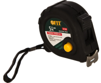 Рулетка прорезиненный корпус Универсал, тройной стопор 5 м*25 мм FIT