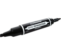 Маркер перманентный двухсторонний черный Политех