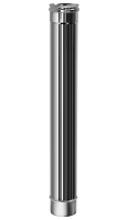 Дымоход нерж. 1,0 мм д.130 / 1,0 м