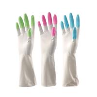 Перчатки хозяйственные ПВХ 3 цвета в коробке (М) Komfi