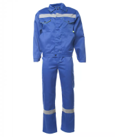 Костюм мужской Докер-2 с СОП куртка, полукомбинезон цвет: василёк, лимон р. 128-132/182-188