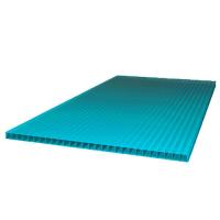 Сотовый поликарбонат 2,1 м.*12 м.*8 мм. бирюза POLINEX