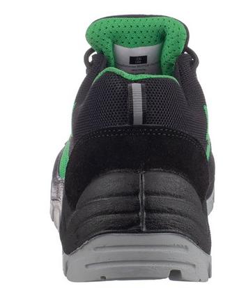 Полуботинки Вектор ПУ/ТПУ, мет.подносок, текстиль, цвет: черный/зеленый р. 45