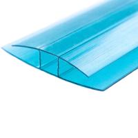 Профиль соединительный для поликарбоната 8 мм. бирюза 6 м.