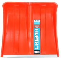 Лопата снеговая пластиковая с алюминиевой планкой, без черенка, 380 мм. красная, СИБИН