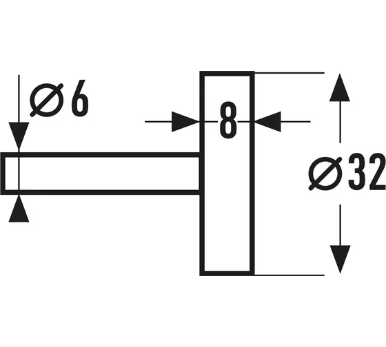 Шарошка абразивная диск, 8x32x6 мм РемоКолор