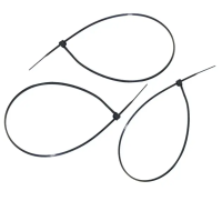 Хомуты нейлоновые черные 2,5*100 мм (уп.50 шт) Политех