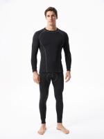 Термобельё в комплекте (фуфайка. кальсоны) Hobo Pro DryWarm стрейч-флис чёрный р. 56