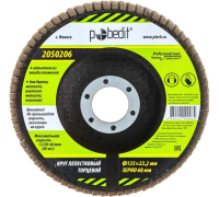 Круг лепестковый торцевой 125*22,2 зерно Р60 Pobedit