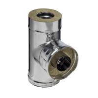 Сэндвич-тройник 90 град. 430/1,0 мм. нерж.+ цинк. д. 120 мм.