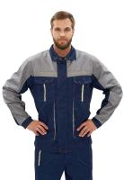 Костюм мужской Оптимальный летний с брюками т.синий/серый р. 48-50/170-176