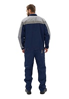 Костюм мужской Оптимальный летний с брюками т.синий/серый р. 64-66/170-176