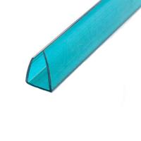 Профиль торцевой для поликарбоната 6 мм бирюза 2,1 м.