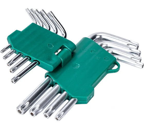 Набор имбусовых ключей Torx T10-T50 9 шт коротких ВОЛАТ