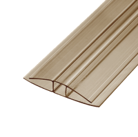 Профиль соединительный для поликарбоната 4-6 мм 6 м. бронза