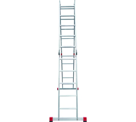 Лестница-трансформер алюминиевая 4*5 перекладин ширина 400 мм Новая высота NV 3320 черная