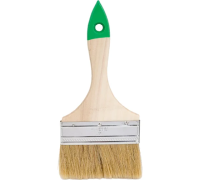 Кисть плоская 4" 100мм ВОЛАТ (флейцевая малярная, дерев.рукоять)