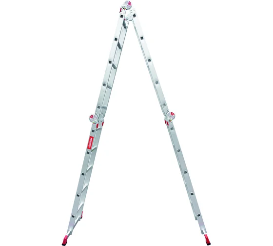 Лестница-трансформер алюминиевая 4*5 перекладин ширина 400 мм Новая высота NV 3320 черная