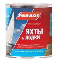 Лак яхтный алкидно-уретановый 2.5 л PARADE L20 полуматовый