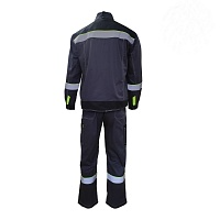 Костюм Корвет с СОП куртка, п/к летний цв.т.серый/черный/лимон р. 96-100/170-176