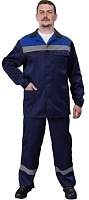 Костюм мужской Стандарт куртка, брюки  цвет: т.синий, васильковый р. 104-108/182-188