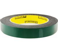 Лента двухсторонняя клейкая на вспененной основе черная, 19 мм*5 м STAYER Professional