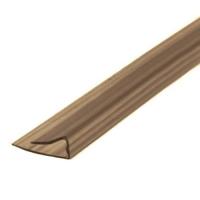 Профиль торцевой для поликарбоната 6 мм бронза 2,1 м.