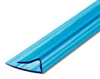 Профиль торцевой для поликарбоната 8 мм синий 2,1 м.