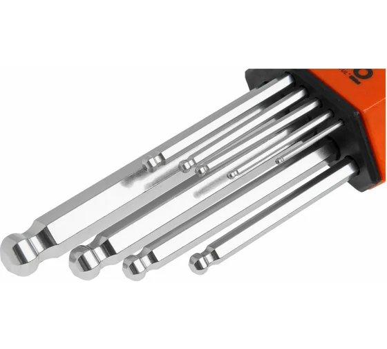 Набор ключей шестигр. 1,5-10 мм 9 шт короткие с шар. PRO STARTUL